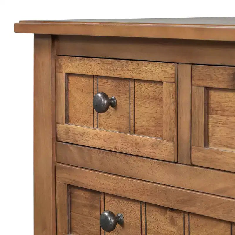 Mesa consola retro pequeña con cajones y estante inferior, mesa de entrada de madera estilo rústico con almacenamiento, mesa auxiliar delgada de madera para la entrada
