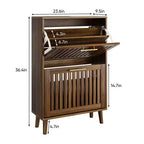 GDFStudio Alaric Mueble Zapatero Moderno de Madera con 2 Cajones Abatibles