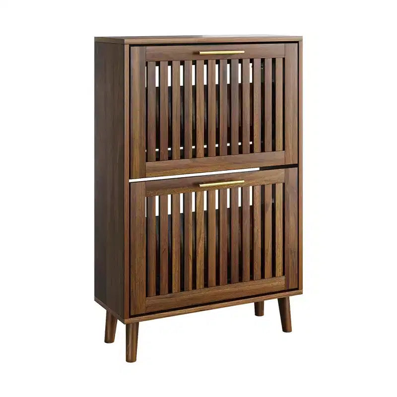GDFStudio Alaric Mueble Zapatero Moderno de Madera con 2 Cajones Abatibles