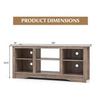 Costway Mueble para TV de 58 pulgadas, centro de entretenimiento con 3 estantes ajustables para televisores de 65 pulgadas, gris