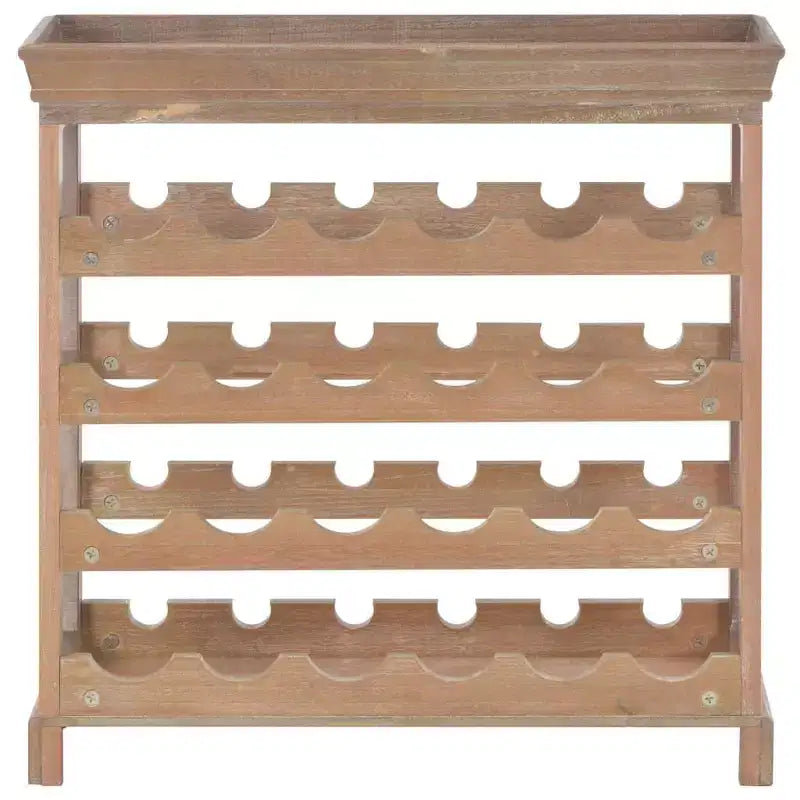 vidaXL Botellero de vino con bandeja superior Mueble organizador de vino de pie, Madera de ingeniería