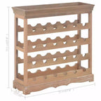 vidaXL Botellero de vino con bandeja superior Mueble organizador de vino de pie, Madera de ingeniería