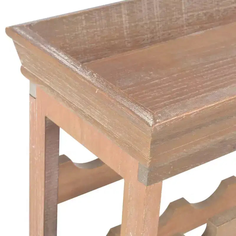 vidaXL Botellero de vino con bandeja superior Mueble organizador de vino de pie, Madera de ingeniería