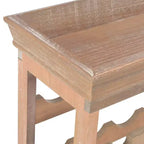 vidaXL Botellero de vino con bandeja superior Mueble organizador de vino de pie, Madera de ingeniería