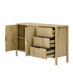 GDFStudio Law Armario moderno grande con cajones y estantes ajustables
