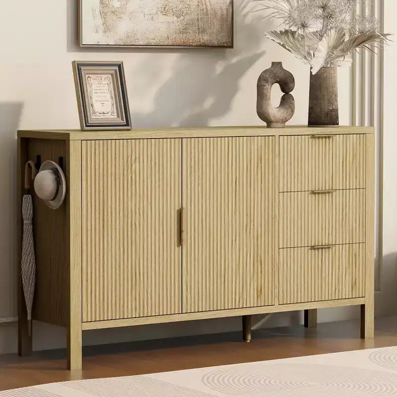 GDFStudio Law Armario moderno grande con cajones y estantes ajustables