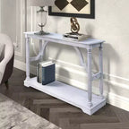 Mesa consola de madera Galano con estante inferior 45.9 An x 11.8 Prof x 29.9 Al
