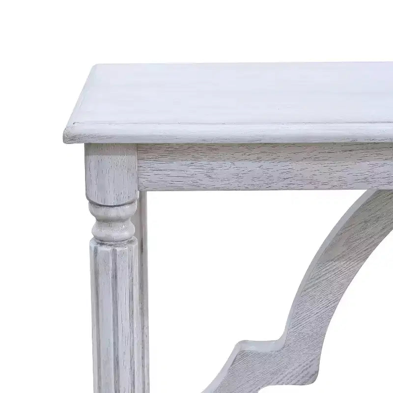 Mesa consola de madera Galano con estante inferior 45.9 An x 11.8 Prof x 29.9 Al