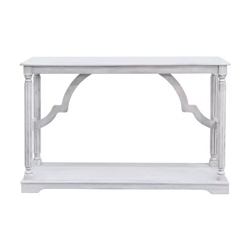 Mesa consola de madera Galano con estante inferior 45.9 An x 11.8 Prof x 29.9 Al