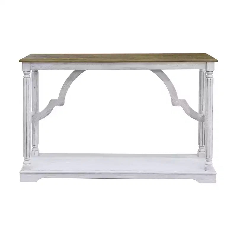 Mesa consola de madera Galano con estante inferior 45.9 An x 11.8 Prof x 29.9 Al