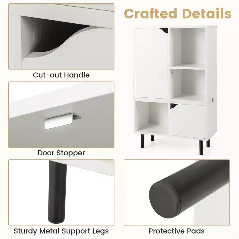 Estantería apilable Costway, gabinete de celosía combinable, estantería de suelo abierta, ajustable