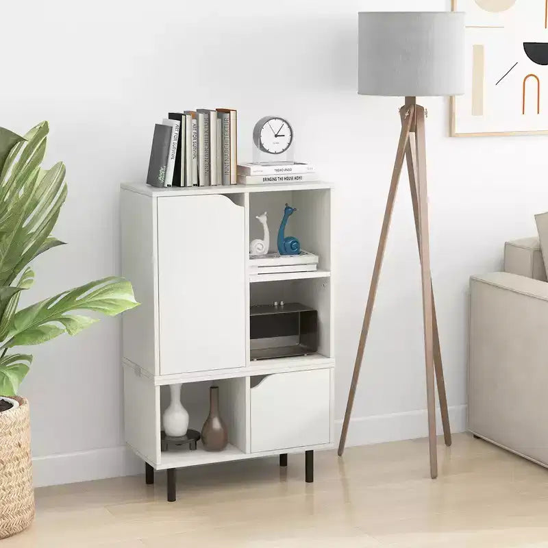 Estantería apilable Costway, gabinete de celosía combinable, estantería de suelo abierta, ajustable