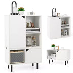 Estantería apilable Costway, gabinete de celosía combinable, estantería de suelo abierta, ajustable