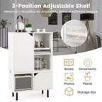 Estantería apilable Costway, gabinete de celosía combinable, estantería de suelo abierta, ajustable