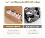 Cómoda de 5 cajones para dormitorio, mesita de noche marrón con 5 cajones y elegante diseño en V, organizador de cómoda de madera para sala de estar, cuarto de niños