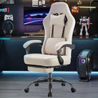 Silla de oficina ergonómica TUYOHW con asiento de muelles ensacados, silla gamer con capacidad de 300 lb con almohada lumbar ajustable y reposapiés para adultos y estudiantes