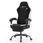 Silla de oficina ergonómica TUYOHW con asiento de muelles ensacados, silla gamer con capacidad de 300 lb con almohada lumbar ajustable y reposapiés para adultos y estudiantes