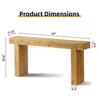 Mesa consola estrecha de entrada de madera de 63, mesa de sofá estilo granja para pasillo, sala de estar o detrás del sofá - Panipeachy