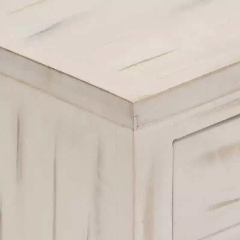 vidaXL Mesita de Noche Blanca 40x30x50 cm Madera Maciza de Mango