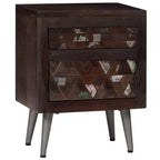 vidaXL Bedside Cabinet Solid Reclaimed Wood 15.7x11.8x19.6