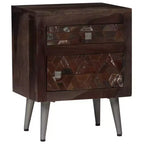 vidaXL Mesita de Noche Madera Maciza Reciclada 40x30x50 cm