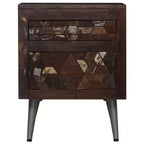 vidaXL Mesita de Noche Madera Maciza Reciclada 40x30x50 cm