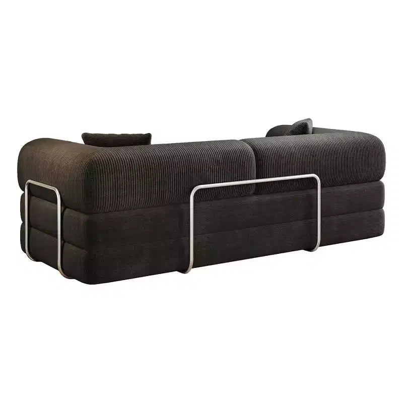 Whisen 78.8 Sofá seccional modular sin brazos, sofá cama convertible, sofá de compresión con respaldo y reposabrazos con almohada