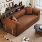 Whisen 78.8 Sofá seccional modular sin brazos, sofá cama convertible, sofá de compresión con respaldo y reposabrazos con almohada