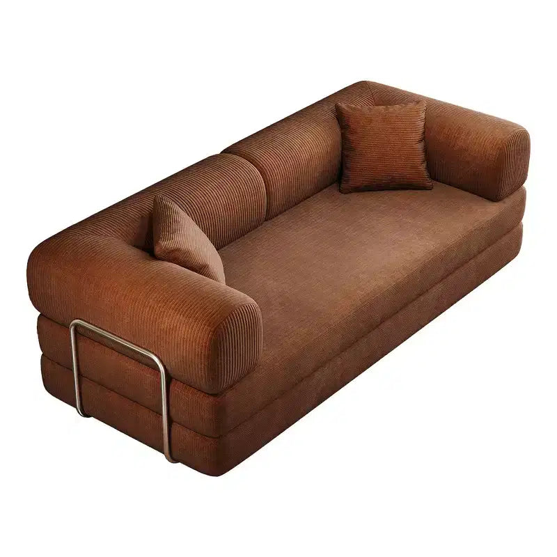 Whisen 78.8 Sofá seccional modular sin brazos, sofá cama convertible, sofá de compresión con respaldo y reposabrazos con almohada