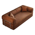 Whisen 78.8 Sofá seccional modular sin brazos, sofá cama convertible, sofá de compresión con respaldo y reposabrazos con almohada