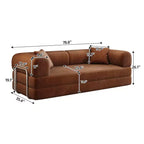 Whisen 78.8 Sofá seccional modular sin brazos, sofá cama convertible, sofá de compresión con respaldo y reposabrazos con almohada