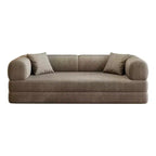 Whisen 78.8 Sofá seccional modular sin brazos, sofá cama convertible, sofá de compresión con respaldo y reposabrazos con almohada