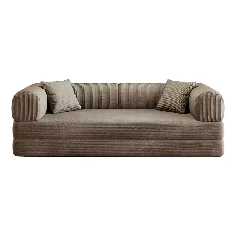 Whisen 78.8 Sofá seccional modular sin brazos, sofá cama convertible, sofá de compresión con respaldo y reposabrazos con almohada
