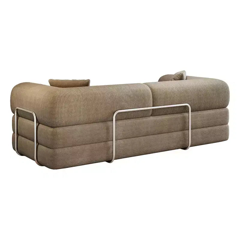 Whisen 78.8 Sofá seccional modular sin brazos, sofá cama convertible, sofá de compresión con respaldo y reposabrazos con almohada