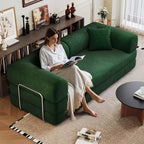 Whisen 78.8 Sofá seccional modular sin brazos, sofá cama convertible, sofá de compresión con respaldo y reposabrazos con almohada