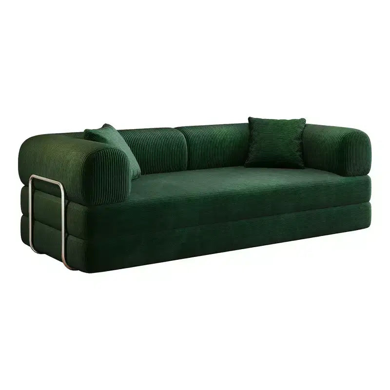 Whisen 78.8 Sofá seccional modular sin brazos, sofá cama convertible, sofá de compresión con respaldo y reposabrazos con almohada