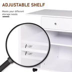 Soporte para impresora móvil, carro archivador rodante con ruedas, estante ajustable, cajón y soporte para CPU