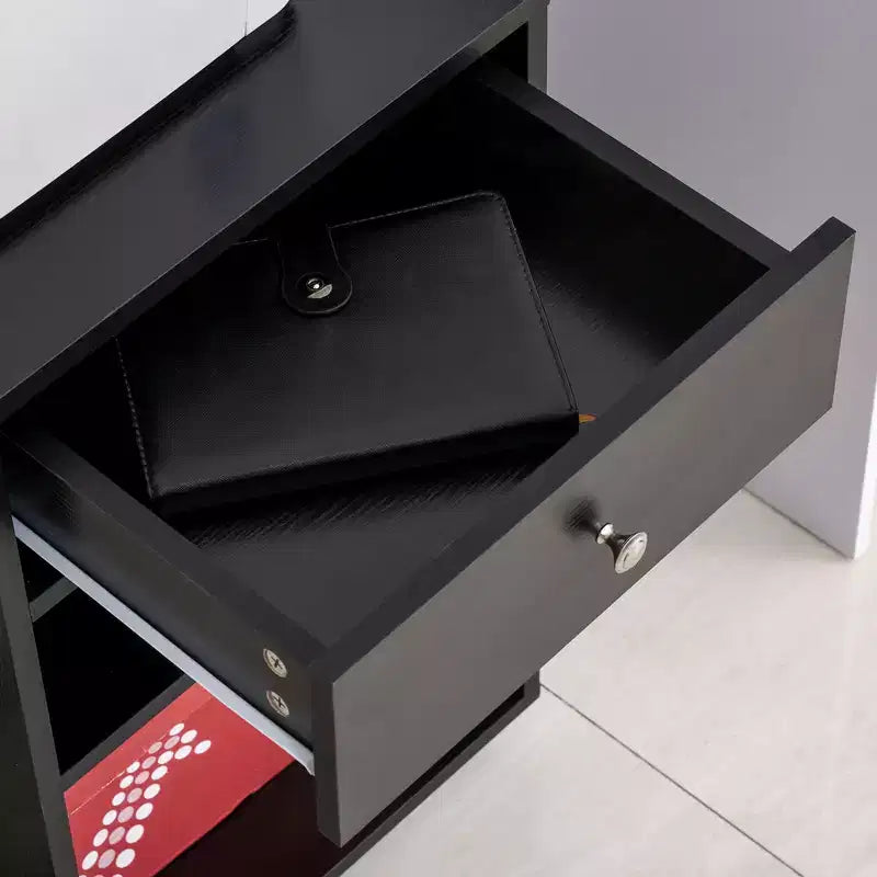 Soporte para impresora móvil, carro archivador rodante con ruedas, estante ajustable, cajón y soporte para CPU