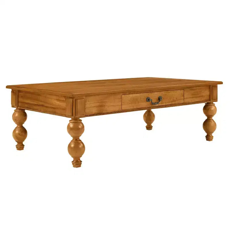 Juego de 3 mesas de centro de madera maciza Luxystar con cajón, incluye 1 mesa de centro vintage y 2 mesas auxiliares para sala de estar