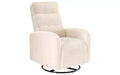TUYOHW Silla mecedora giratoria, silla de sofá de pana con respaldo alto y cojín engrosado, sillón giratorio para guardería, sala de estar, dormitorio