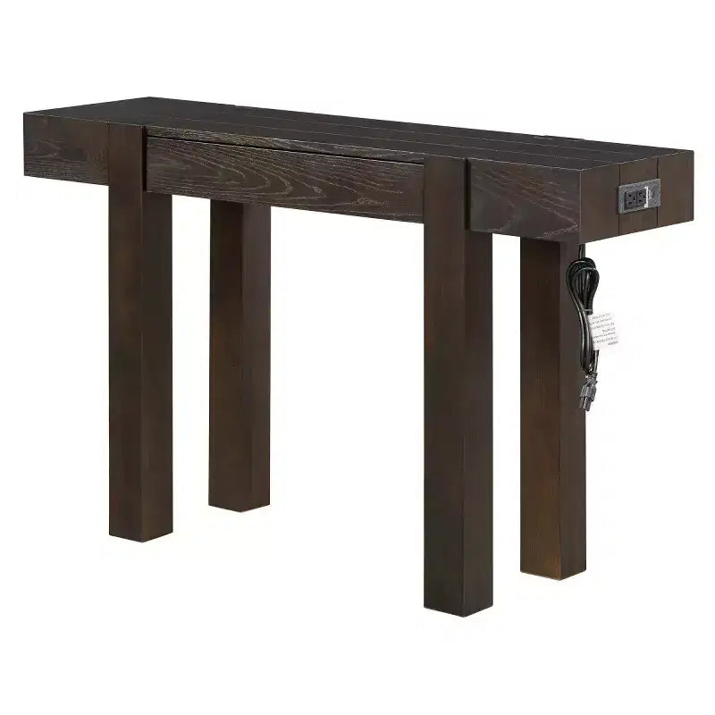 Mesa consola de 47" con cajones de almacenamiento, mesa detrás del sofá de chapa de madera, mesa estrecha para entrada para sala de estar u oficina en casa-Panipeachy