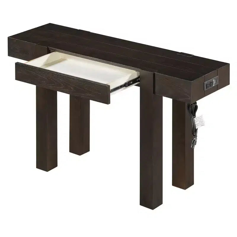 Mesa consola de 47" con cajones de almacenamiento, mesa detrás del sofá de chapa de madera, mesa estrecha para entrada para sala de estar u oficina en casa-Panipeachy