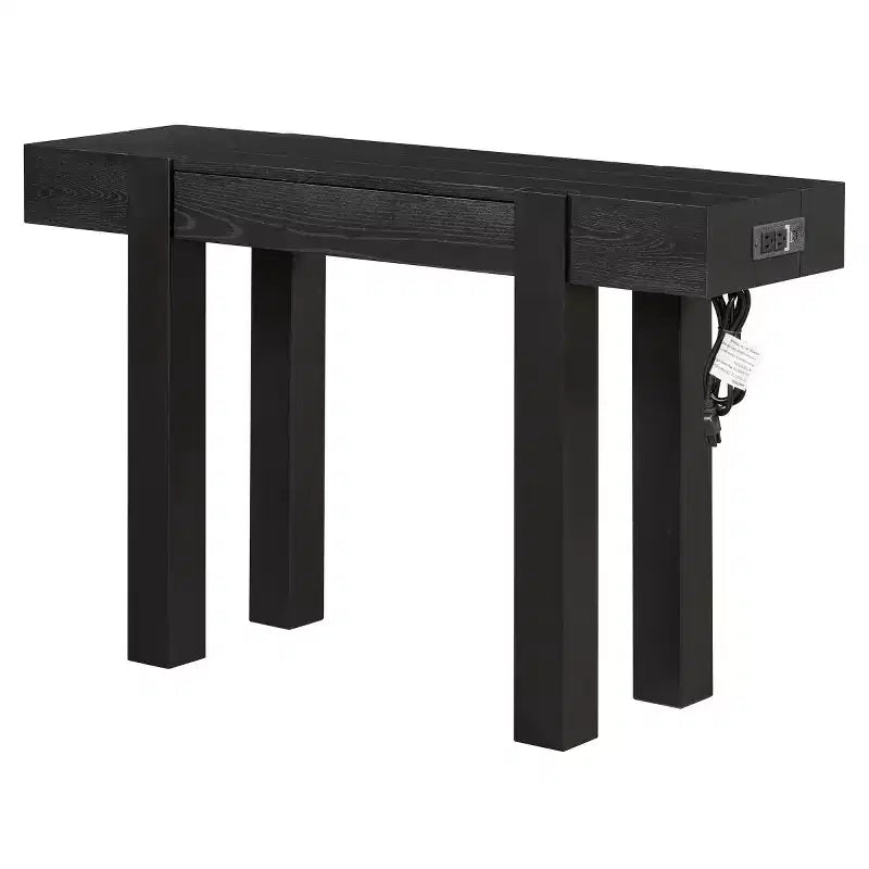 Mesa consola de 47" con cajones de almacenamiento, mesa detrás del sofá de chapa de madera, mesa estrecha para entrada para sala de estar u oficina en casa-Panipeachy
