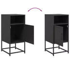 vidaXL Mesita de Noche Auxiliar Mueble de Dormitorio de Acero