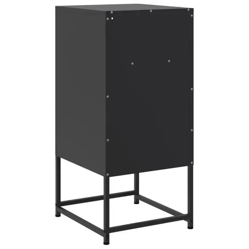 vidaXL Mesita de Noche Auxiliar Mueble de Dormitorio de Acero