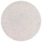 Coaster, Mesa de centro redonda Aldis de mármol con tope blanco