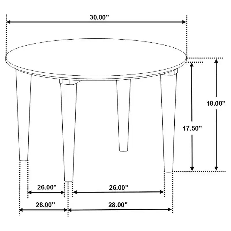 Coaster, Mesa de centro redonda Aldis de mármol con tope blanco