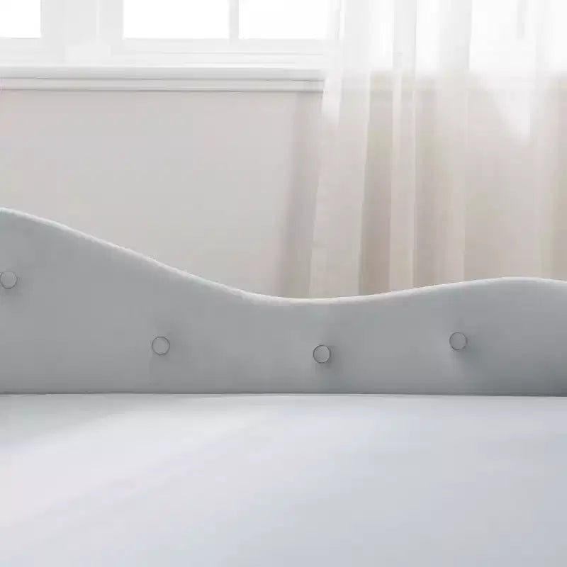 MAYEERTY Tumbona de terciopelo, almohada de almacenamiento, ribete de tachuelas, brazo enrollado, sala de estar, dormitorio, oficina, beige