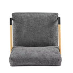 MAYEERTY 27.56 Sillón Moderno, Cojines de Felpa, Marco de Metal Minimalista, Reposabrazos de Madera, Sala de Estar, Dormitorio, Oficina