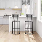 Juego de 4 taburetes de bar, taburetes de bar de altura de encimera con respaldo alto con tapicería de terciopelo blanco y patas de metal dorado, taburetes de isla de cocina acolchados suaves, sillas de bar